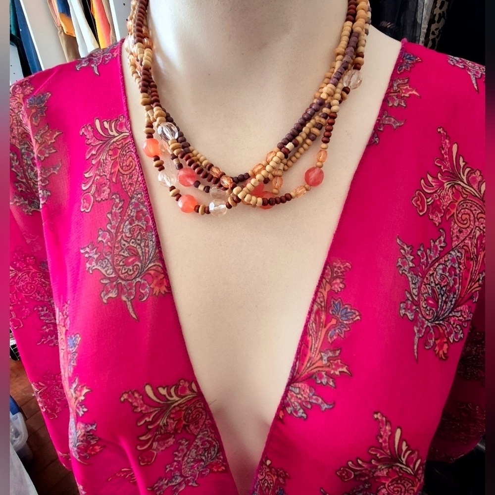 Mutli Strand  Beaded Necklace